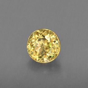 0.47 ct Yellow Sphene Stone, Natural Sphene in Round Facet Shape for Sale