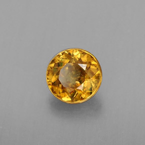 0.43 ct Yellow Sphene Stone, Natural Sphene in Round Facet Shape for Sale