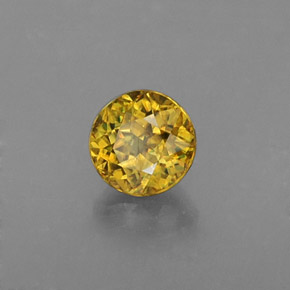0.43 ct Yellow Sphene Stone, Natural Sphene in Round Facet Shape for Sale