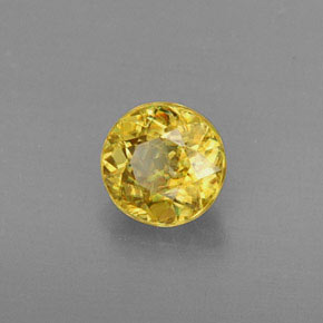 0.45 ct Gold Sphene Stone, Natural Sphene in Round Facet Shape for Sale