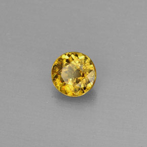0.38 ct Yellow Sphene Stone, Natural Sphene in Round Facet Shape for Sale