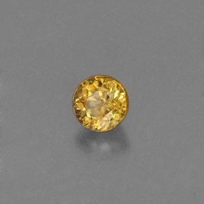 0.20 ct Yellow Sphene Stone, Natural Sphene in Round Facet Shape for Sale