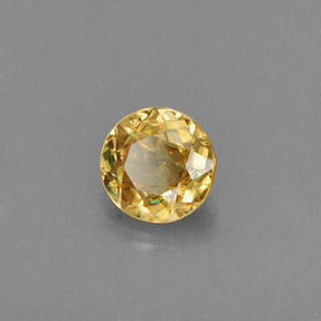0.44 ct Gold Sphene Stone, Natural Sphene in Round Facet Shape for Sale