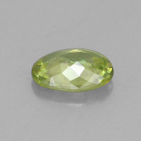 Sphene Gemstone in 7 x 5 mm (calibrated) Size for Sale, Sphene Stone in Golden Green Color