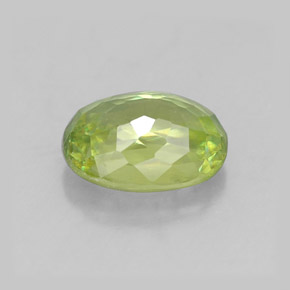Sphene Gemstone in 7 x 5 mm (calibrated) Size for Sale, Sphene Stone in Golden Green Color
