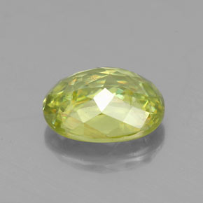 Sphene Gemstone in 8 x 6 mm (calibrated) Size for Sale, Sphene Stone in Golden Green Color