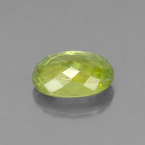 Sphene Gemstone in 8 x 6 mm (calibrated) Size for Sale, Sphene Stone in Golden Green Color