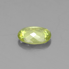Sphene Gemstone in 7 x 5.1 mm Size for Sale, Sphene Stone in Golden Green Color