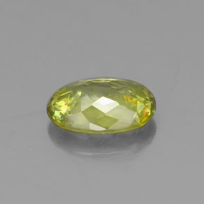 Sphene Gemstone in 7 x 5 mm (calibrated) Size for Sale, Sphene Stone in Golden Green Color