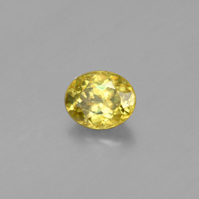 0.61 ct Yellow Sphene Stone, Natural Sphene in Oval Facet Shape for Sale