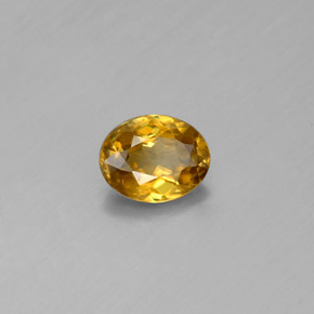 0.53 ct Yellow Sphene Stone, Natural Sphene in Oval Facet Shape for Sale