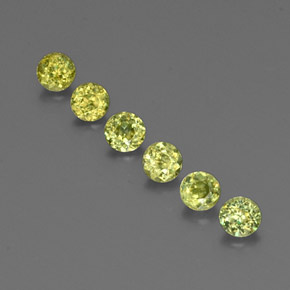 1.13 ct Green Sphene Gemstone, Sphene Gem in Round Facet Shape for Sale.