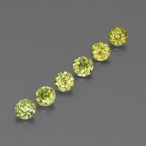 1.13 ct Green Sphene Stone, Natural Sphene in Round Facet Shape for Sale