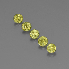 1.14 ct Green Sphene Gemstone, Sphene Gem in Round Facet Shape for Sale.