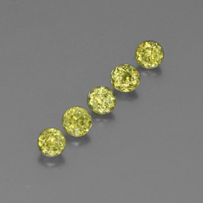 1.14 ct Green Sphene Stone, Natural Sphene in Round Facet Shape for Sale