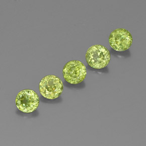 1.61 ct Green Sphene Stone, Natural Sphene in Round Facet Shape for Sale