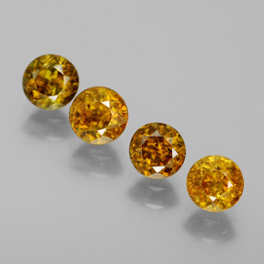 1.71 ctw Green Sphene Gemstones, Sphene Gems in Round Facet Shape for Sale.