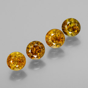 1.71 ctw Green Sphene Stones, Natural Sphene in Round Facet Shape for Sale