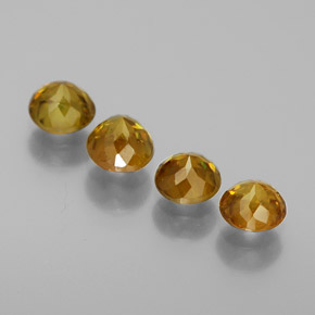 Sphene Gemstones in 4.4 mm Size for Sale, Sphene Stones in Yellowish Green Color