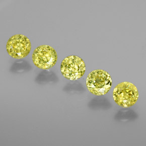 1.48 ct Green Sphene Stone, Natural Sphene in Round Facet Shape for Sale
