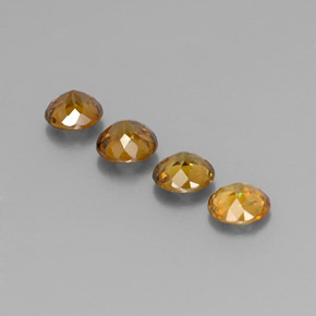 Sphene Gemstone in 5 mm (calibrated) Size for Sale, Sphene Stone in Yellow Golden Color