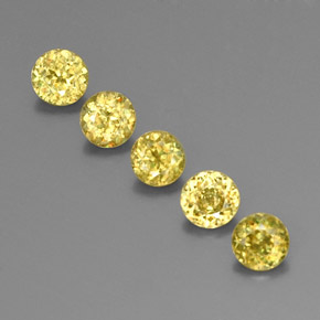 1.90 ct Gold Sphene Gemstone, Sphene Gem in Round Facet Shape for Sale.