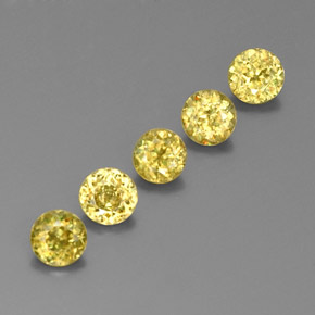 1.90 ct Gold Sphene Stone, Natural Sphene in Round Facet Shape for Sale