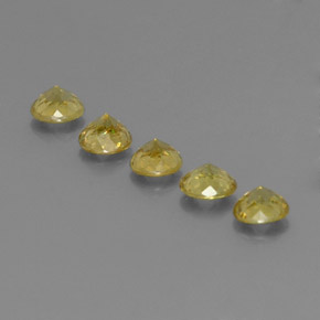 Sphene Gemstone in 4.4 mm Size for Sale, Sphene Stone in Yellow Golden Color