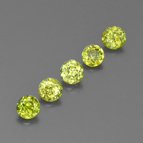 1.71 ct Green Sphene Stone, Natural Sphene in Round Facet Shape for Sale