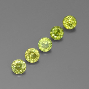 1.06 ct Gold Sphene Stone, Natural Sphene in Round Facet Shape for Sale