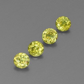1.29 ct Yellow Sphene Stone, Natural Sphene in Round Facet Shape for Sale