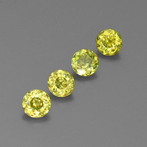 1.79 ct Green Sphene Stone, Natural Sphene in Round Facet Shape for Sale