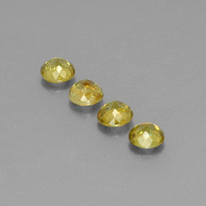 Sphene Gemstone in 4.4 mm Size for Sale, Sphene Stone in Golden Green Color