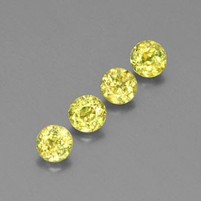 1.47 ct Green Sphene Stone, Natural Sphene in Round Facet Shape for Sale