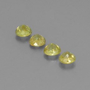 Sphene Gemstone in 4.2 mm Size for Sale, Sphene Stone in Golden Green Color