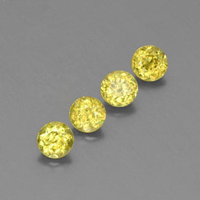 1.89 ct Green Sphene Stone, Natural Sphene in Round Facet Shape for Sale