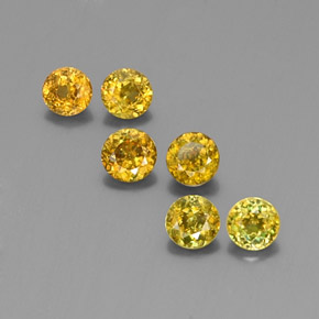 1.89 ct Green Sphene Gemstone, Sphene Gem in Round Facet Shape for Sale.