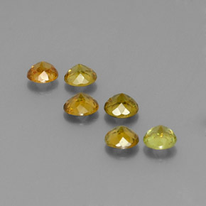 Sphene Gemstone in 4.1 mm Size for Sale, Sphene Stone in Golden Green Color