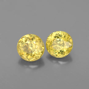 1.18 ct Green Sphene Stone, Natural Sphene in Round Facet Shape for Sale