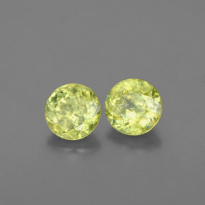 0.85 ct Green Sphene Stone, Natural Sphene in Round Facet Shape for Sale