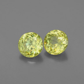1.10 ct Green Sphene Stone, Natural Sphene in Round Facet Shape for Sale