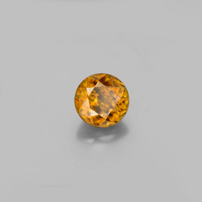 0.77 ct Yellow Sphene Stone, Natural Sphene in Round Facet Shape for Sale
