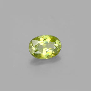 0.85 ct Green Sphene Stone, Natural Sphene in Oval Facet Shape for Sale