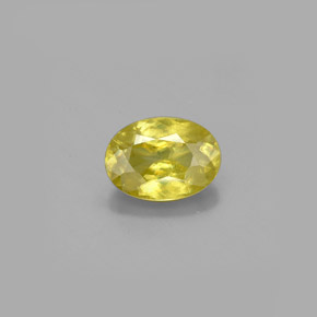 0.92 ct Gold Sphene Gemstone, Sphene Gem in Oval Facet Shape for Sale.