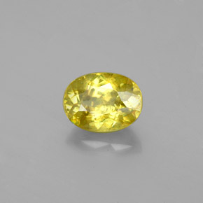 1.16 ct Yellow Sphene Stone, Natural Sphene in Oval Facet Shape for Sale