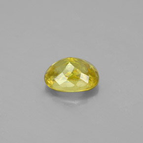 Sphene Gemstone in 7 x 5.3 mm Size for Sale, Sphene Stone in Greenish Golden Color