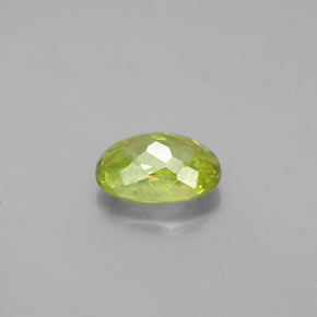 Sphene Gemstone in 7 x 5 mm (calibrated) Size for Sale, Sphene Stone in Golden Green Color