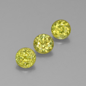 1.95 ct Green Sphene Stone, Natural Sphene in Round Facet Shape for Sale