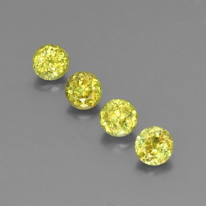 2.06 ct Green Sphene Gemstone, Sphene Gem in Round Facet Shape for Sale.
