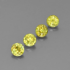 2.06 ct Green Sphene Stone, Natural Sphene in Round Facet Shape for Sale